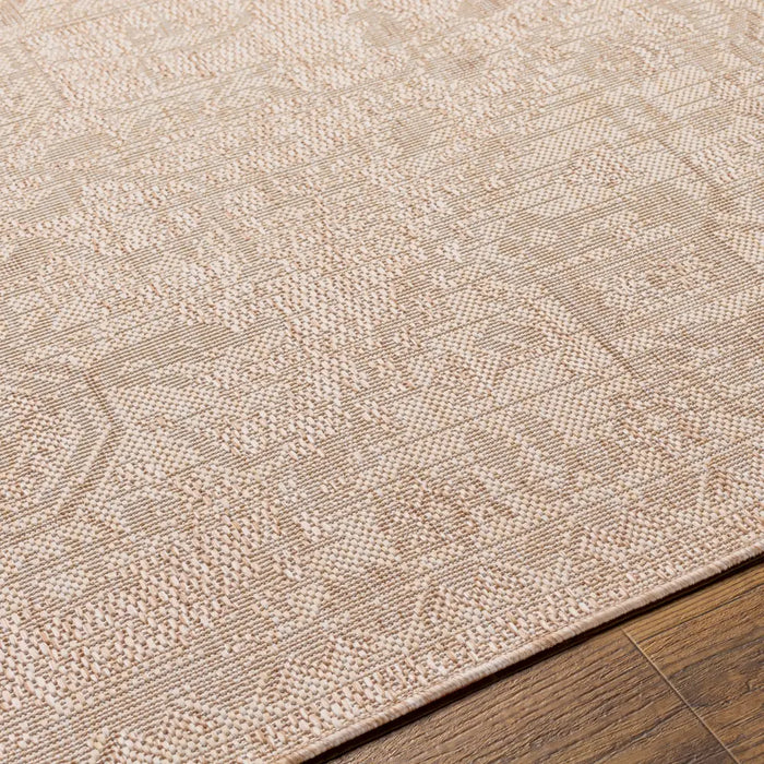 Tuareg Vintage Beige Ivory Traditional Boho In & Outdoor JuteLook Rug TRG2392