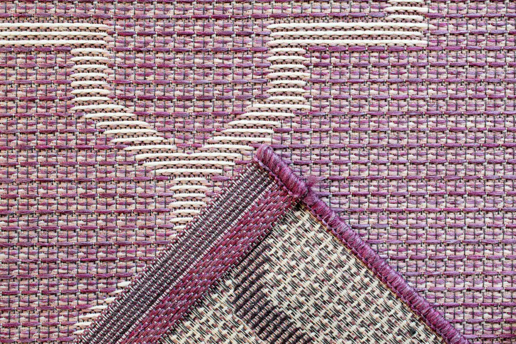 Mastercraft newquay 96003 8007 Purple, Multicoloured Living Room Geometric Rug.