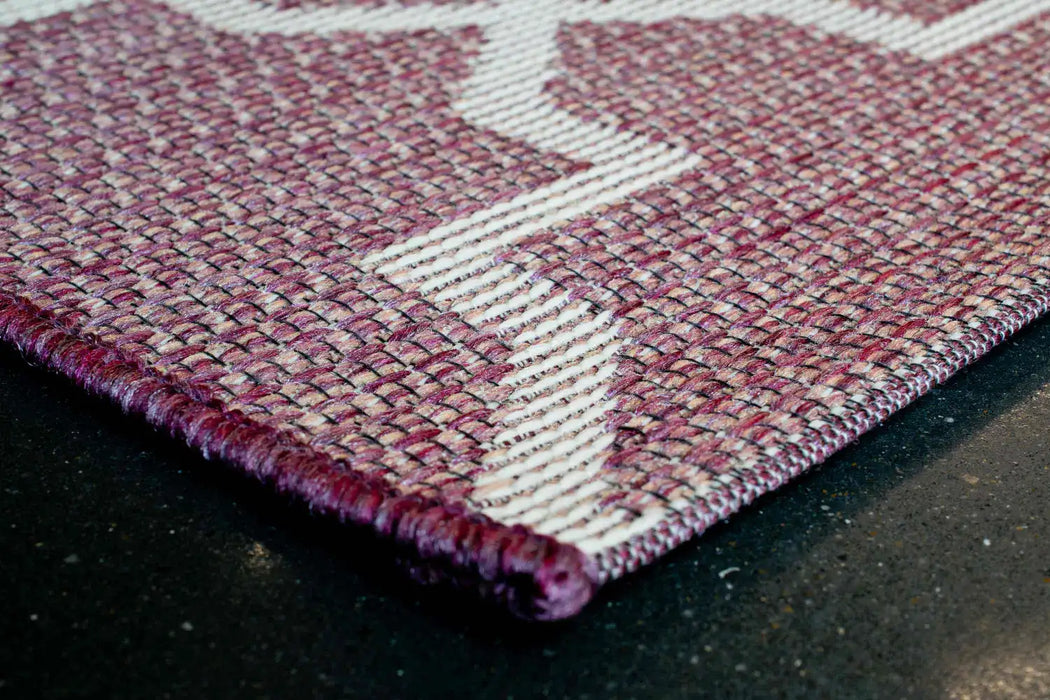 Mastercraft newquay 96003 8007 Purple, Multicoloured Living Room Geometric Rug.