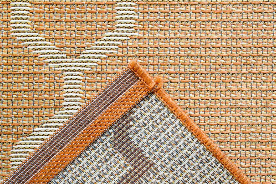 Mastercraft newquay 96003 8008 Orange Living Room Geometric Rug.