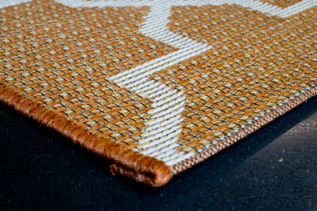Mastercraft newquay 96003 8008 Orange Living Room Geometric Rug.
