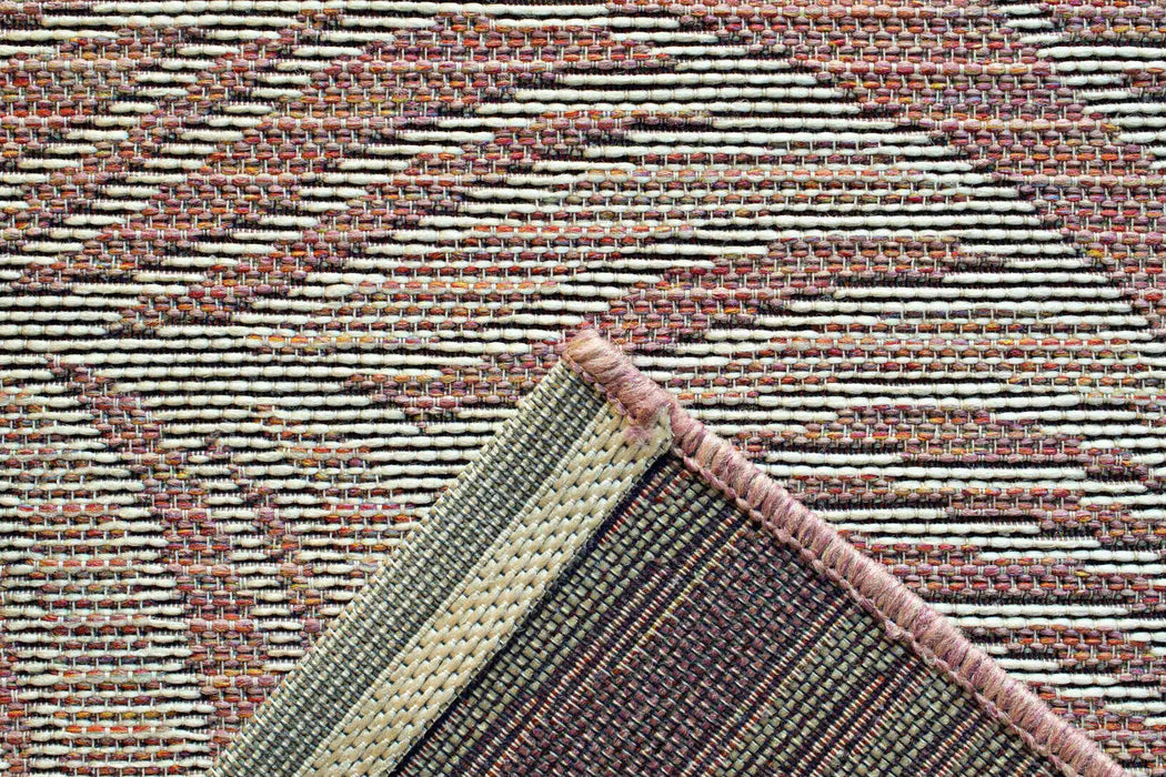 Mastercraft newquay 96014 8002 Multicoloured, Pink Living Room Geometric Rug.