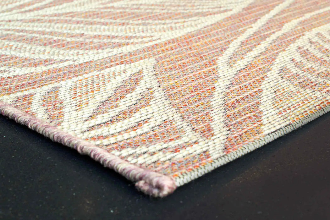 Mastercraft newquay 96014 8002 Multicoloured, Pink Living Room Geometric Rug.