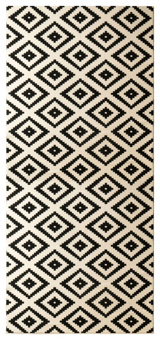 Hanse Home hamla diamond cream black Black, Cream Living Room Geometric Rug.