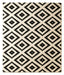 Hanse Home hamla diamond cream black Black, Cream Living Room Geometric Rug.