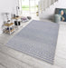NorthRugs meadow raute blue cream Blue Living Room Striped Rug.