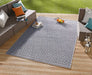NorthRugs meadow raute blue cream Blue Living Room Striped Rug.