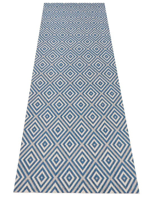 NorthRugs meadow karo blue Blue Living Room Striped Rug.