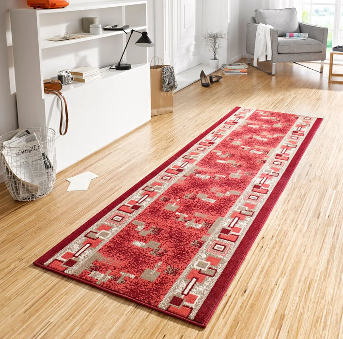 Hanse Home basic cube red Red Living Room Geometric Rug.