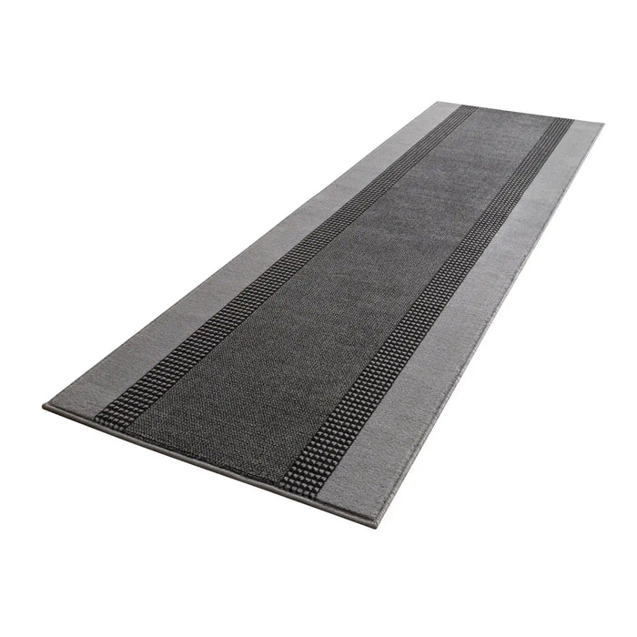 Hanse Home basic band grey Grey Living Room Geometric Rug.