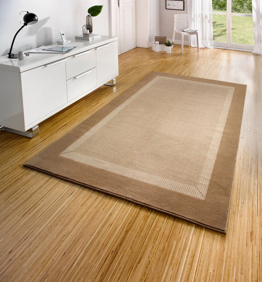 Hanse Home basic band beige cream Beige Living Room Geometric Rug.