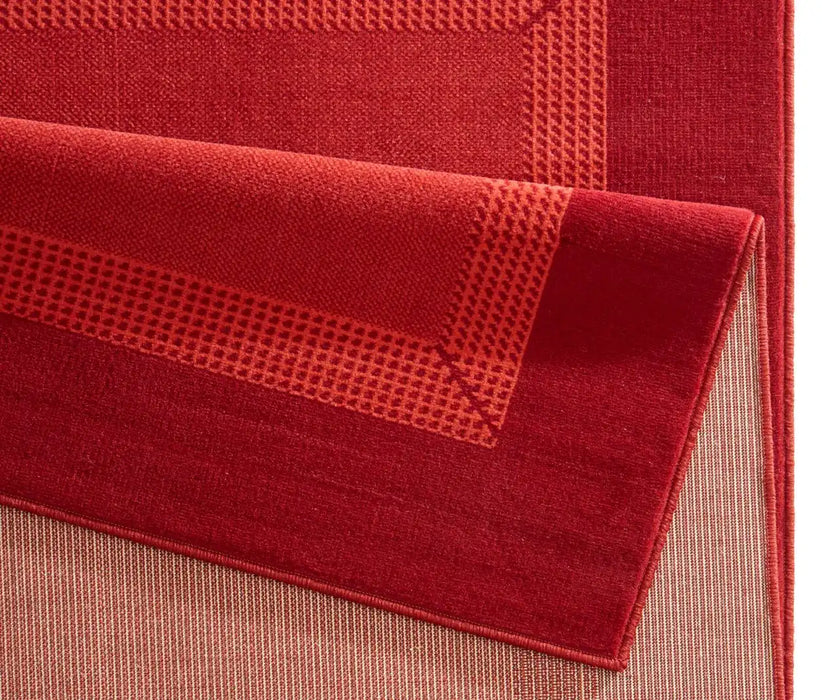 Hanse Home basic basic red Red Living Room Geometric Rug.
