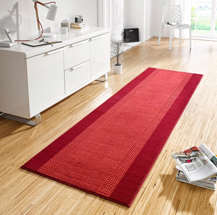 Hanse Home basic basic red Red Living Room Geometric Rug.