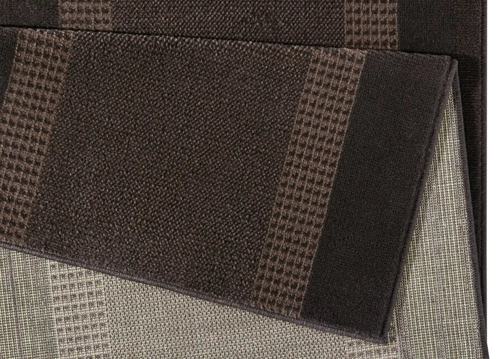 Hanse Home basic band brown Brown Living Room Geometric Rug.