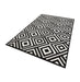Zala Living capri art black cream Black, Ivory Living Room  Rug.
