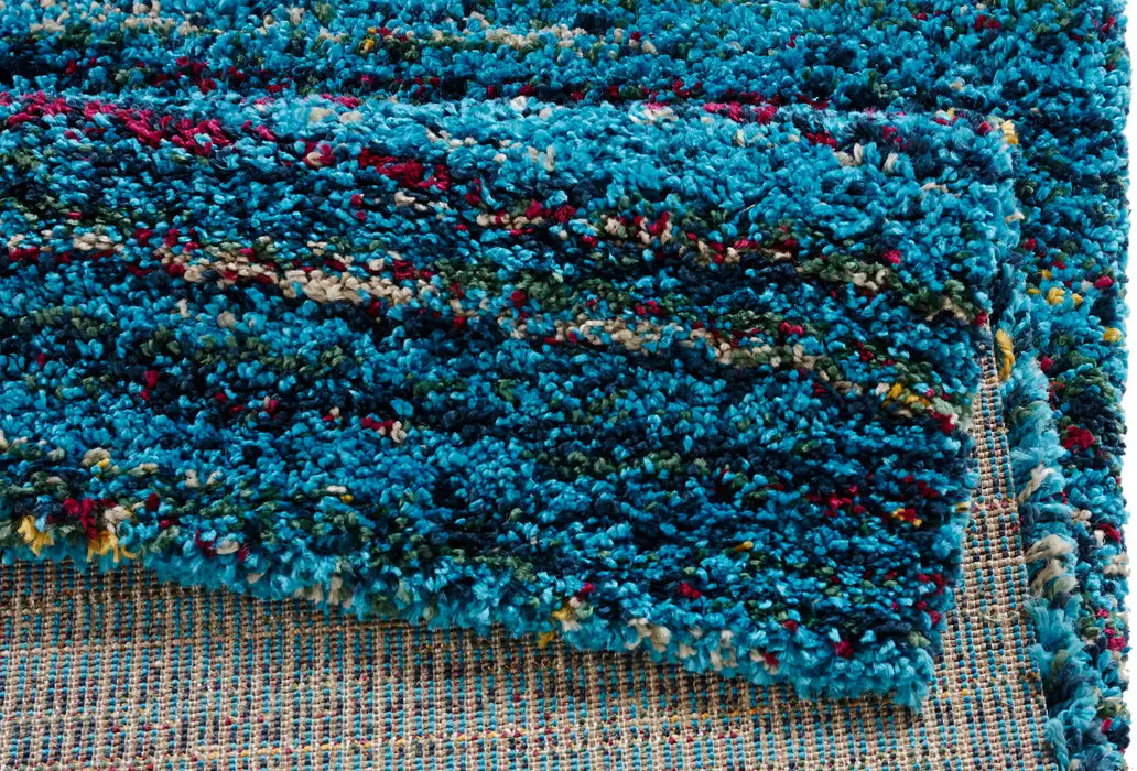 Mint Rugs nomadic hh 102691 blue Blue Living Room Moroccan Rug.