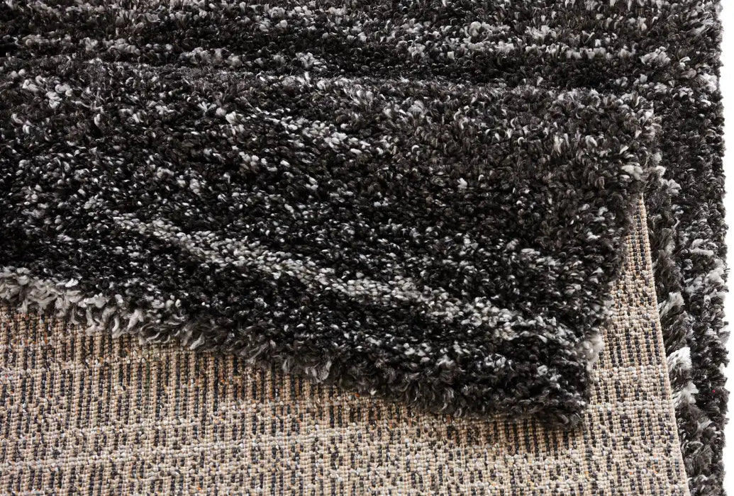 Mint Rugs nomadic hh 102695 dark grey Grey Living Room Moroccan Rug.