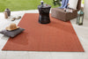 NorthRugs meadow match terracotta Orange, Red Living Room Striped Rug.