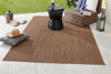 NorthRugs meadow match brown Brown Living Room Striped Rug.