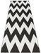 NorthRugs meadow unique black Black, Cream Living Room Striped Rug.