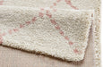 Mint Rugs allure hash cream rose Ivory, Pink Living Room  Rug.