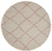 Mint Rugs allure hash cream rose Ivory, Pink Living Room  Rug.