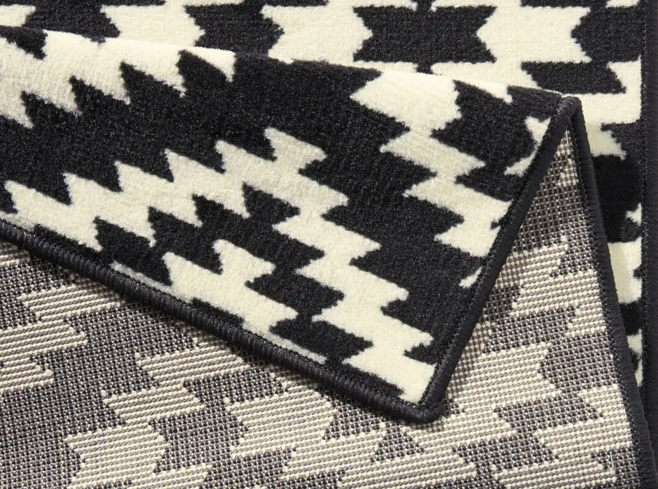 Hanse Home basic nordic black Black Living Room Geometric Rug.