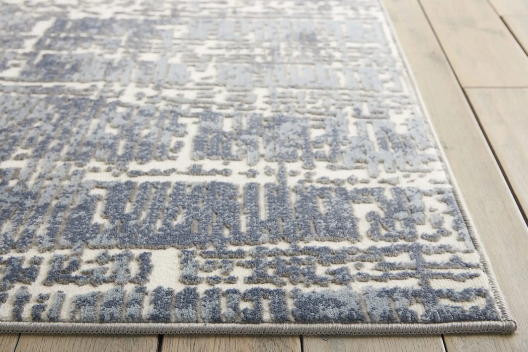 Nourison urban decor urd01 slate ivory Ivory Living Room Geometric Rug.