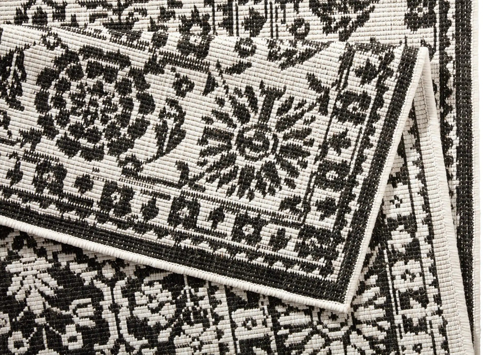 NorthRugs twin 103113 black cream Black, Cream Living Room  Rug.