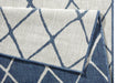 NorthRugs twin 103119 blue cream Blue, Cream Living Room  Rug.