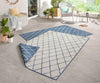 NorthRugs twin 103119 blue cream Blue, Cream Living Room  Rug.