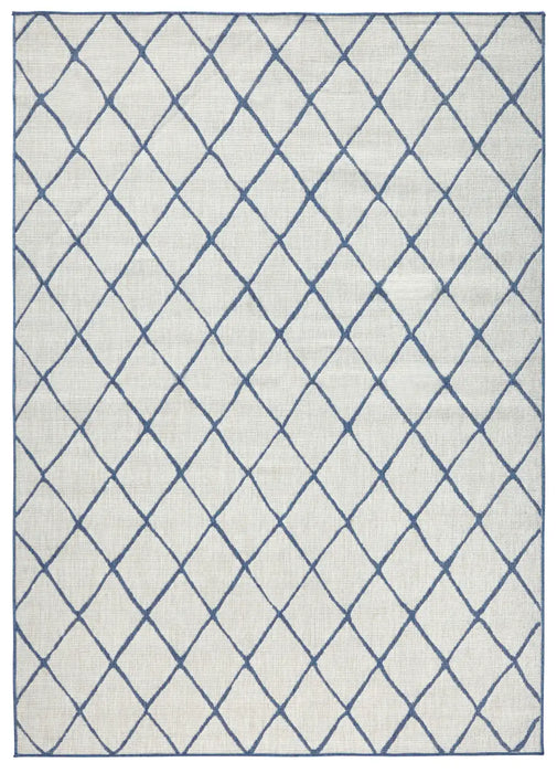 NorthRugs twin 103119 blue cream Blue, Cream Living Room  Rug.