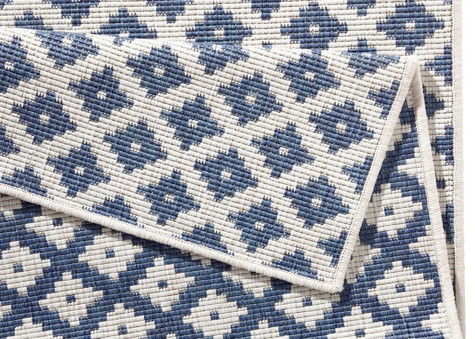 NorthRugs twin 103128 blue cream Blue, Cream Living Room  Rug.