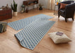 NorthRugs twin 103128 blue cream Blue, Cream Living Room  Rug.