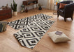 NorthRugs twin 103129 black cream Black, Cream Living Room  Rug.