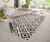 NorthRugs twin 103129 black cream Black, Cream Living Room  Rug.