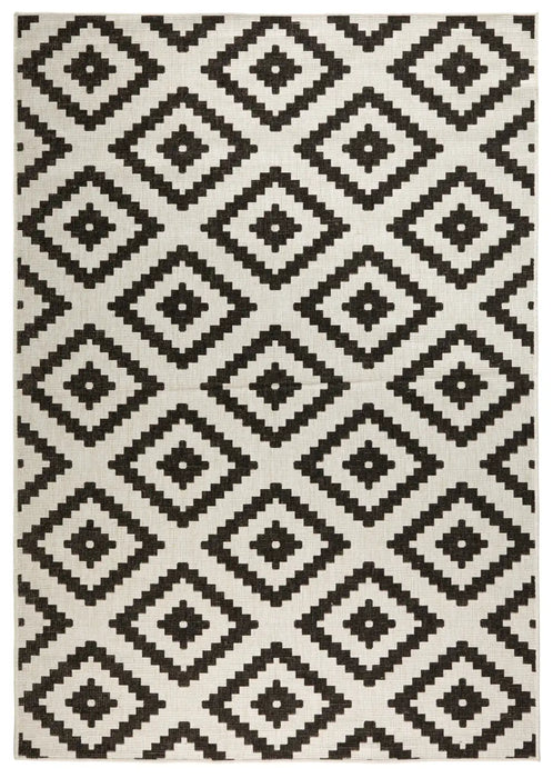 NorthRugs twin 103129 black cream Black, Cream Living Room  Rug.