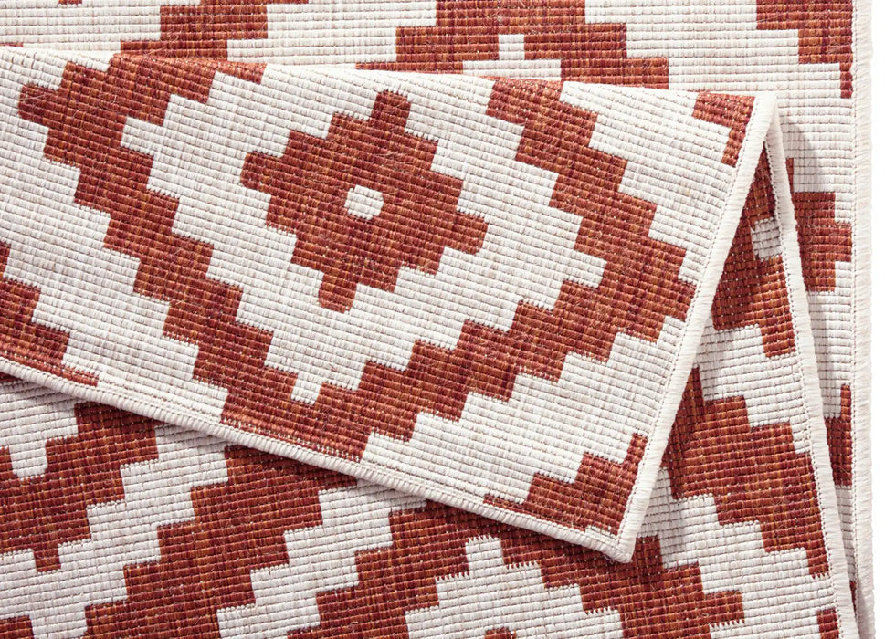 NorthRugs twin 103130 terra cream Orange, Red, Cream Living Room  Rug.