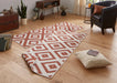 NorthRugs twin 103130 terra cream Orange, Red, Cream Living Room  Rug.