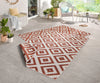 NorthRugs twin 103130 terra cream Orange, Red, Cream Living Room  Rug.