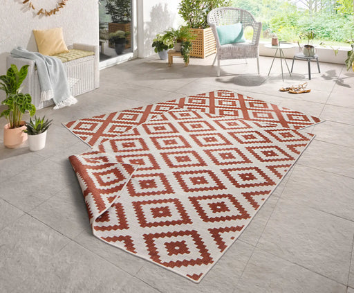 NorthRugs twin 103130 terra cream Orange, Red, Cream Living Room  Rug.