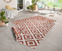 NorthRugs twin 103130 terra cream Orange, Red, Cream Living Room  Rug.