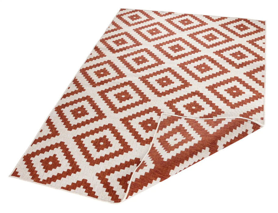 NorthRugs twin 103130 terra cream Orange, Red, Cream Living Room  Rug.