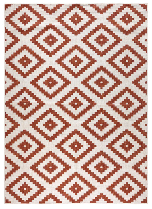 NorthRugs twin 103130 terra cream Orange, Red, Cream Living Room  Rug.
