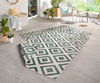 NorthRugs twin 103131 green cream Green, Cream Living Room  Rug.