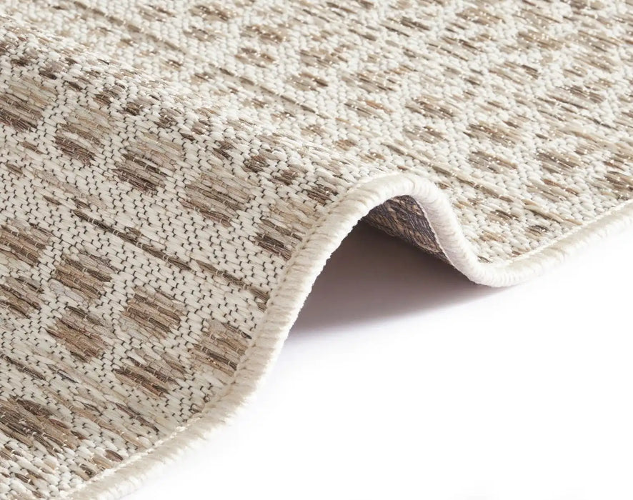 NorthRugs lotus pine cream taupe Brown, Cream Living Room  Rug.