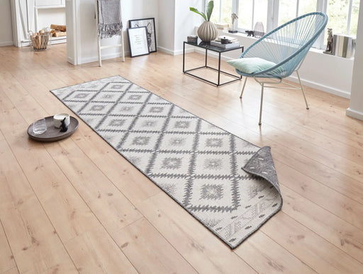 NorthRugs twin supreme malibu grey cream Grey, Cream Living Room Striped Rug.