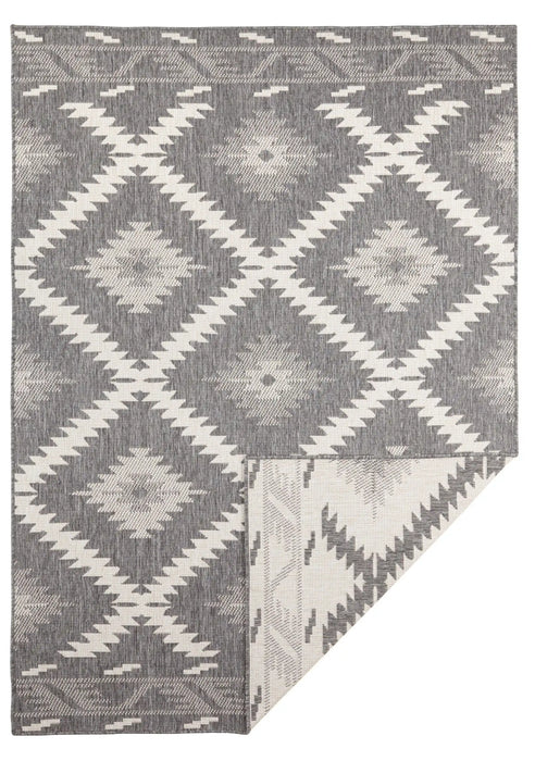 NorthRugs twin supreme malibu grey cream Grey, Cream Living Room Striped Rug.