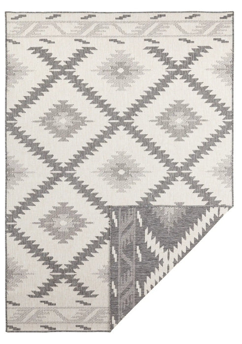 NorthRugs twin supreme malibu grey cream Grey, Cream Living Room Striped Rug.