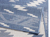 NorthRugs twin supreme malibu blue cream Blue, Cream Living Room Striped Rug.